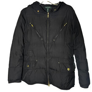 Lauren Ralph Lauren Down Puffer Jacket Womens XS Black